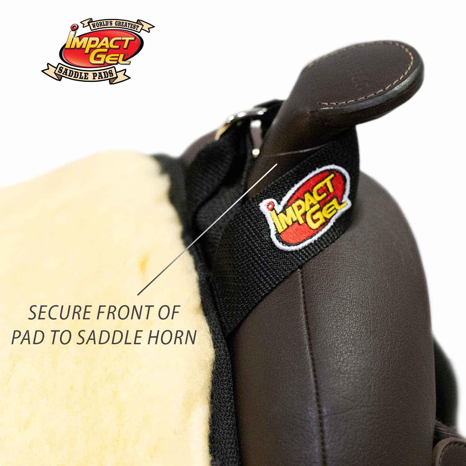 Impact Gel Fleece Seat Saver Horse Saddle Cushion, Tan - Image 4