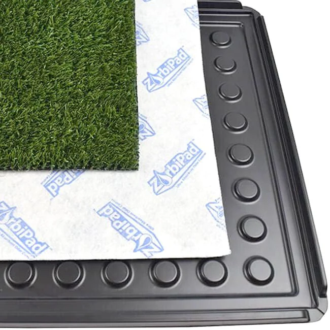 Indoor Dog Potty System, 16" x 24" (Tray, Pad, Grass) - Image 3