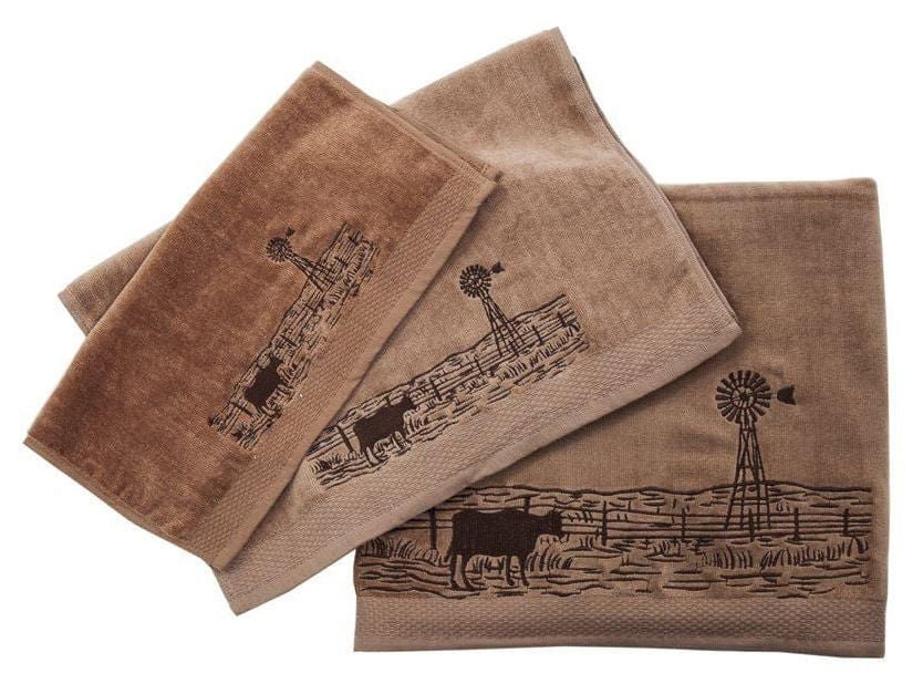 Jasper Embroidered Windmill Landscape Towel Set - Image 4