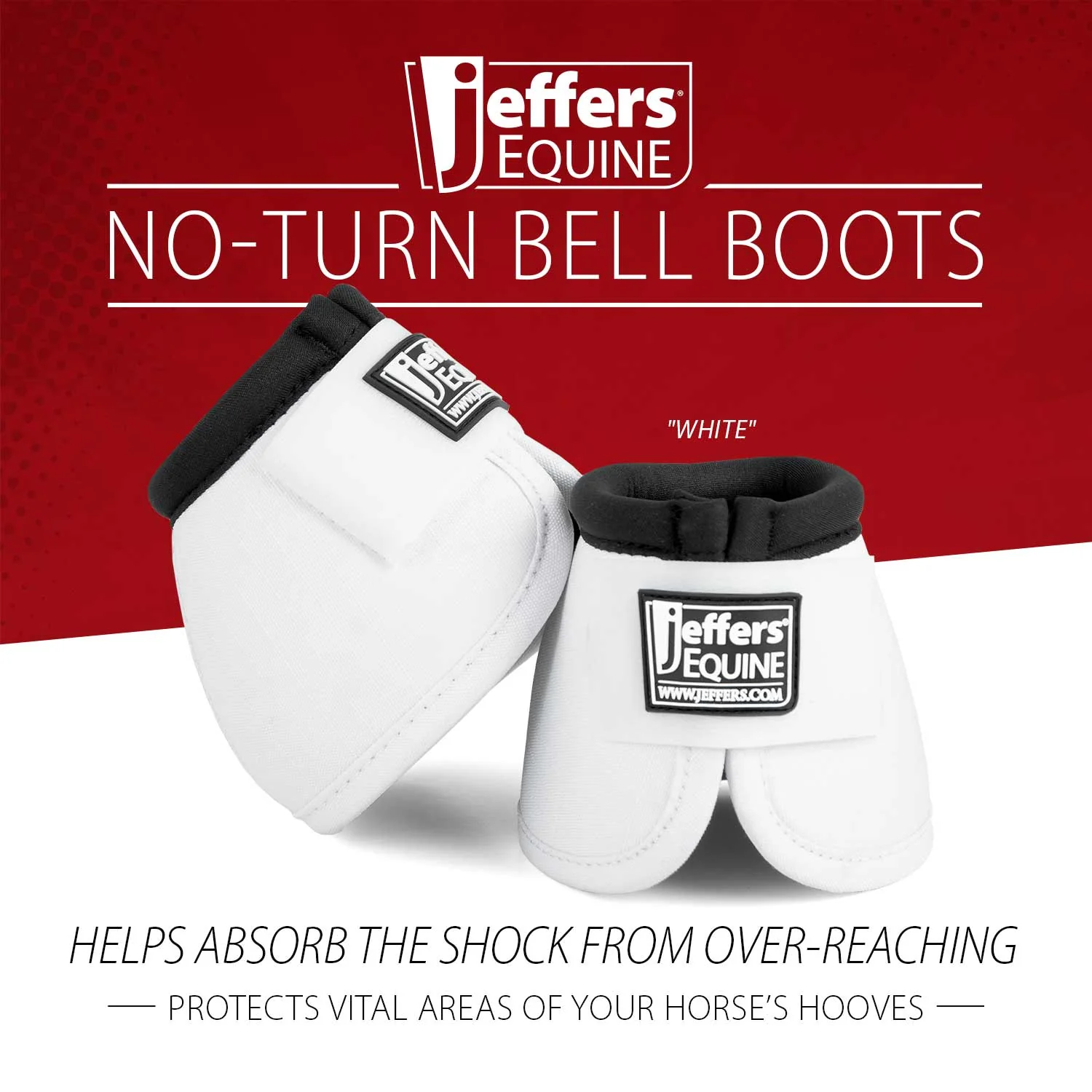 Jeffers No-Turn Bell Boots for Horses, Solid Colors, 2 ct - Image 6