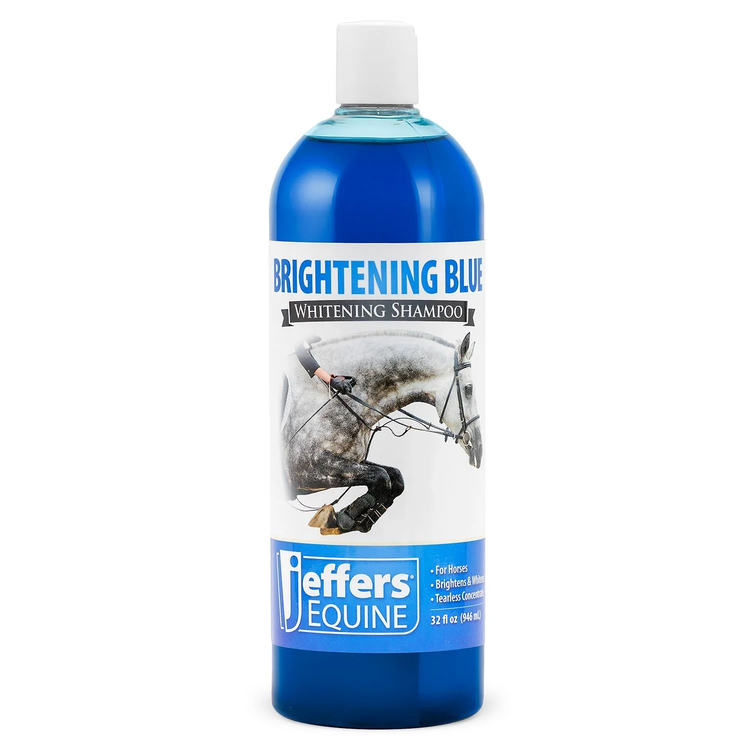 Jeffers Equine BRIGHTENING BLUE Whitening Horse Shampoo - Image 7