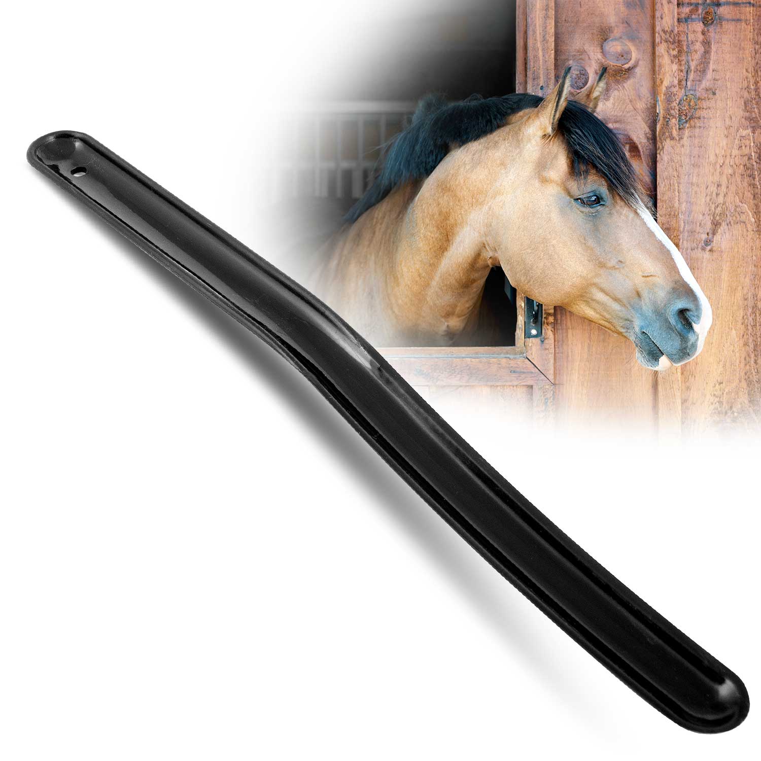 Jeffers Curved Plastic Sweat Scraper for Horses