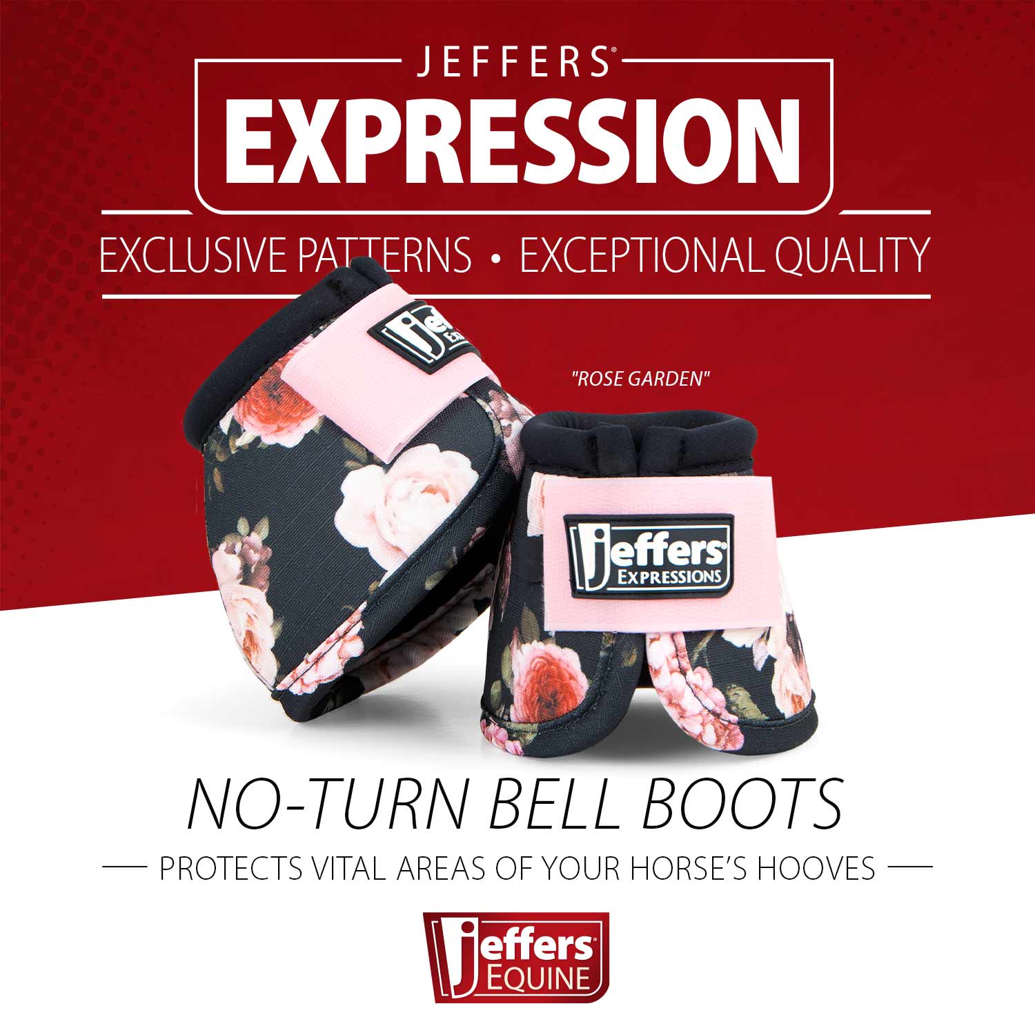 Jeffers Expression No-Turn Bell Boots for Horses, Pair - Image 3