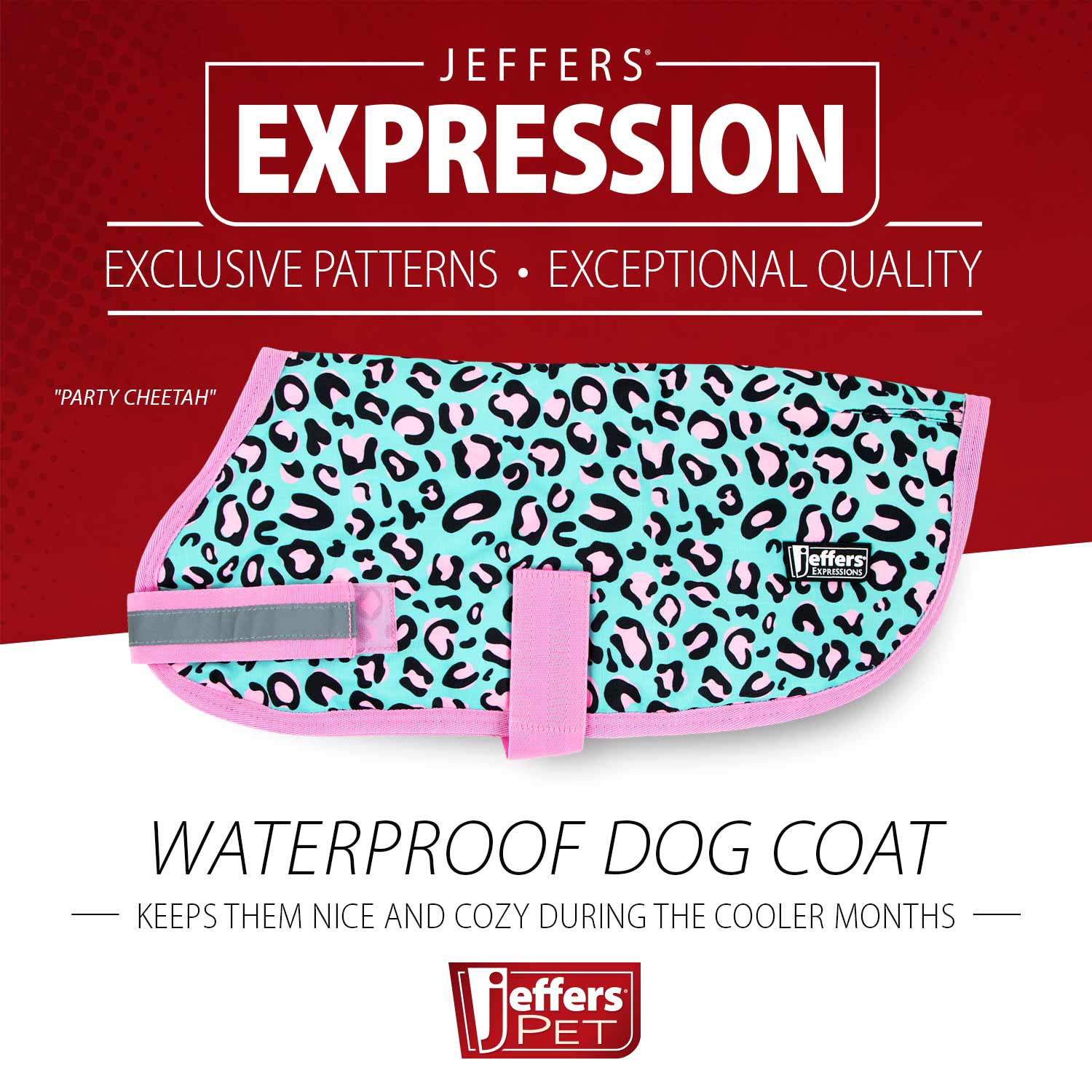 Jeffers Expression 600D Waterproof Ripstop Dog Coat, 240 Gram - Image 3
