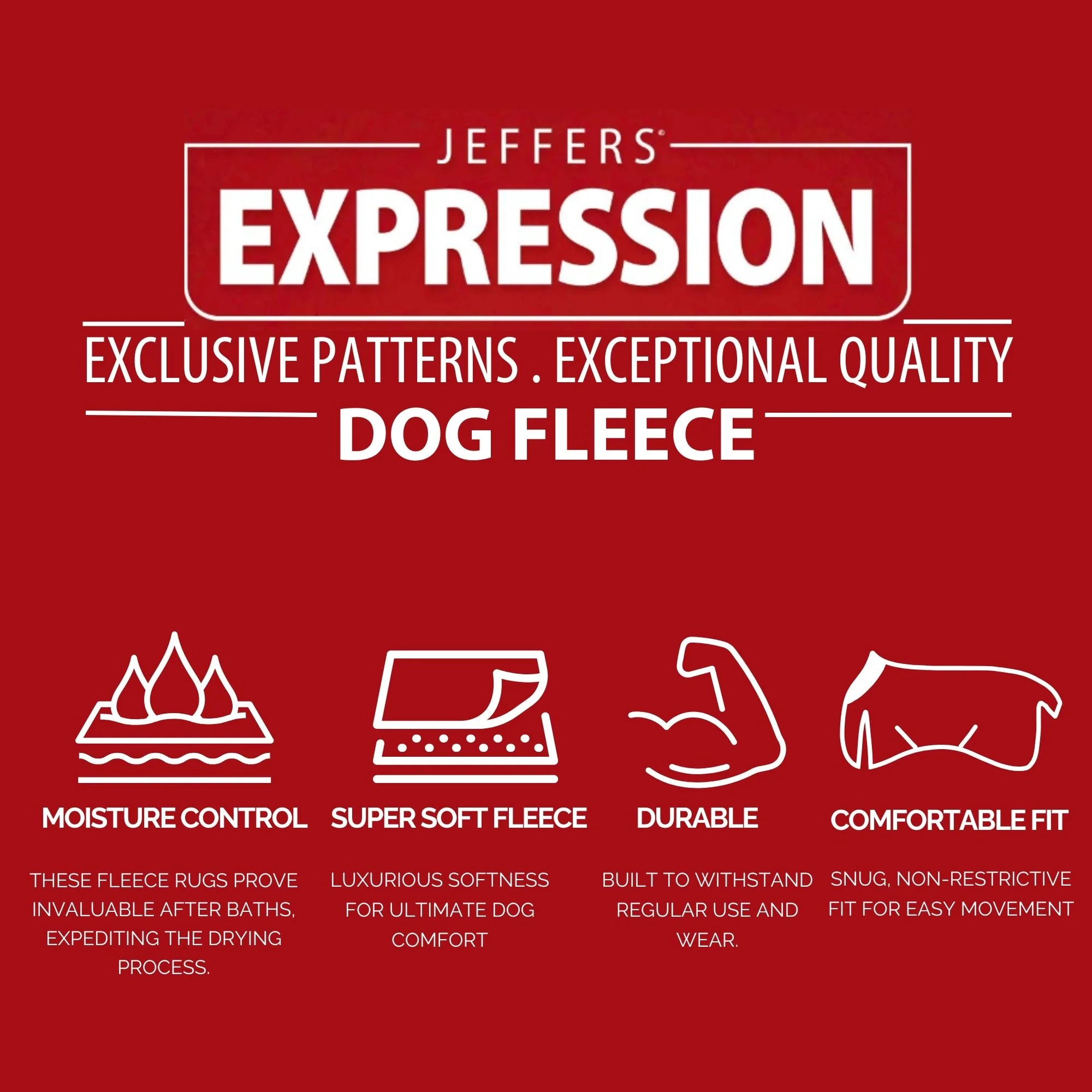 Jeffers Expression Moisture-Wicking Fleece Dog Coat - Image 4