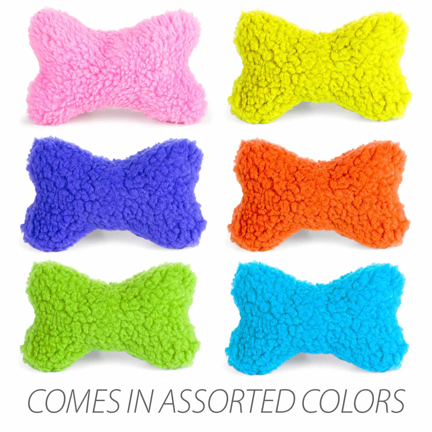 Jeffers Fuzzy Shapes Dog Toys with Squeakers, Assorted Colors - Image 6