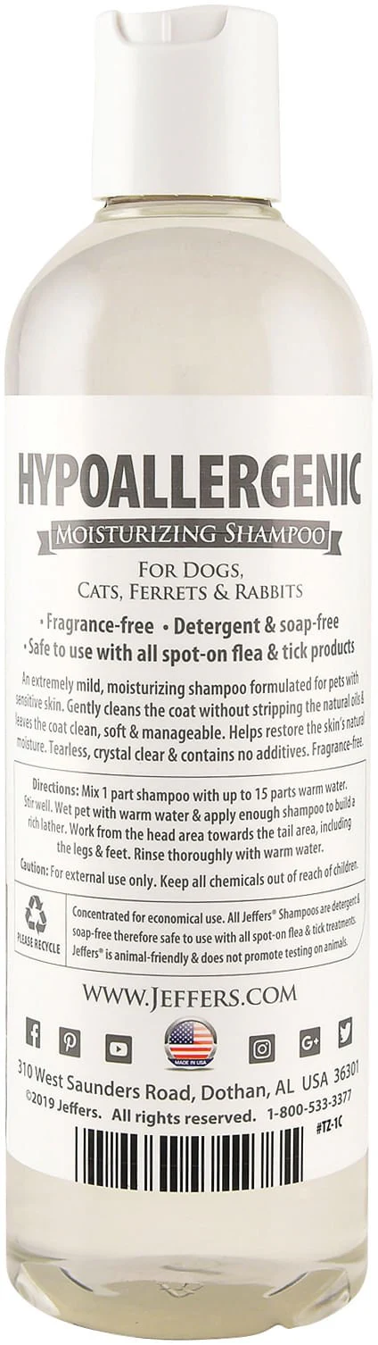 Jeffers Hypoallergenic Moisturizing Pet Shampoo for Sensitive Skin - Image 2