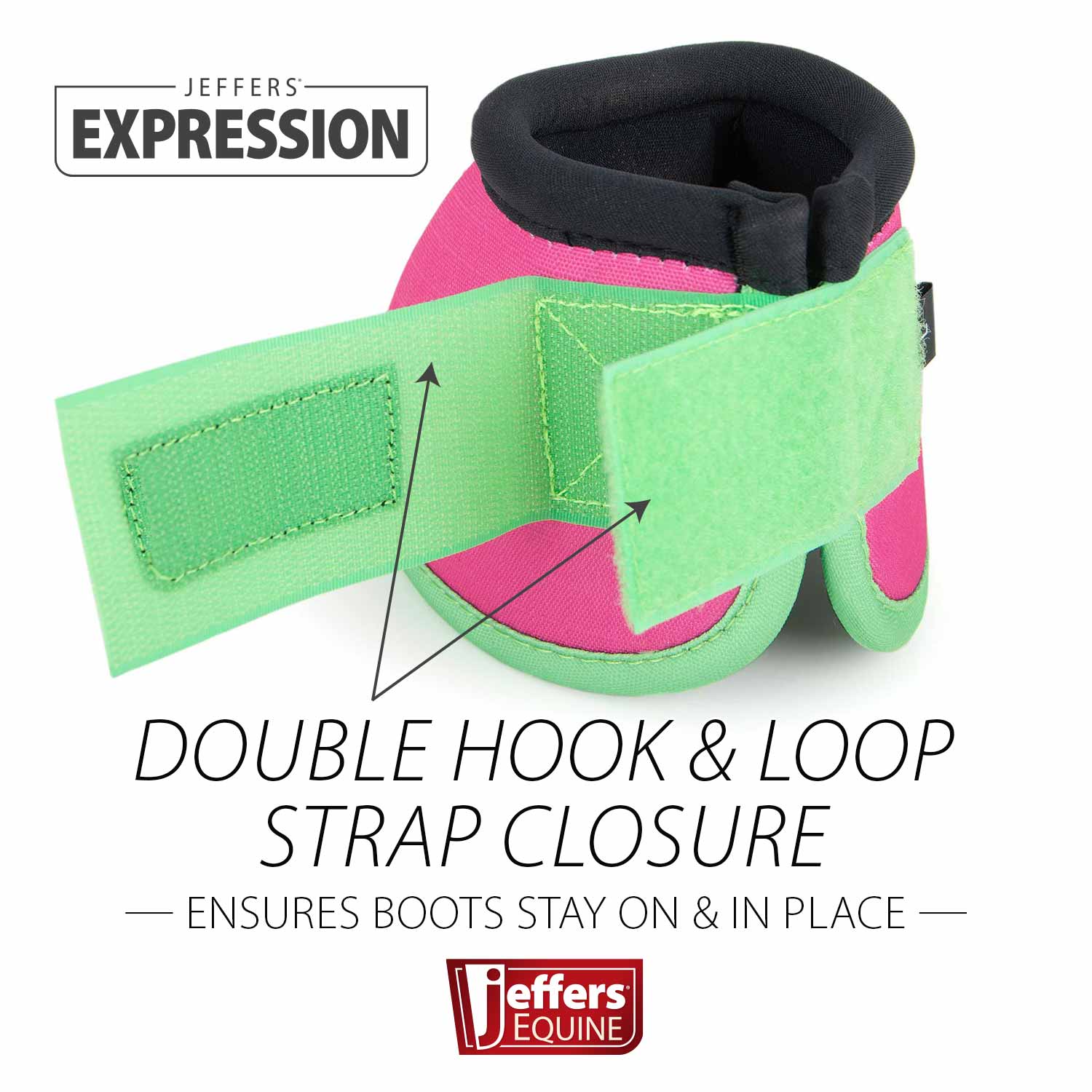 Jeffers Expression Neon No-Turn Bell Boots for Horses - Image 6