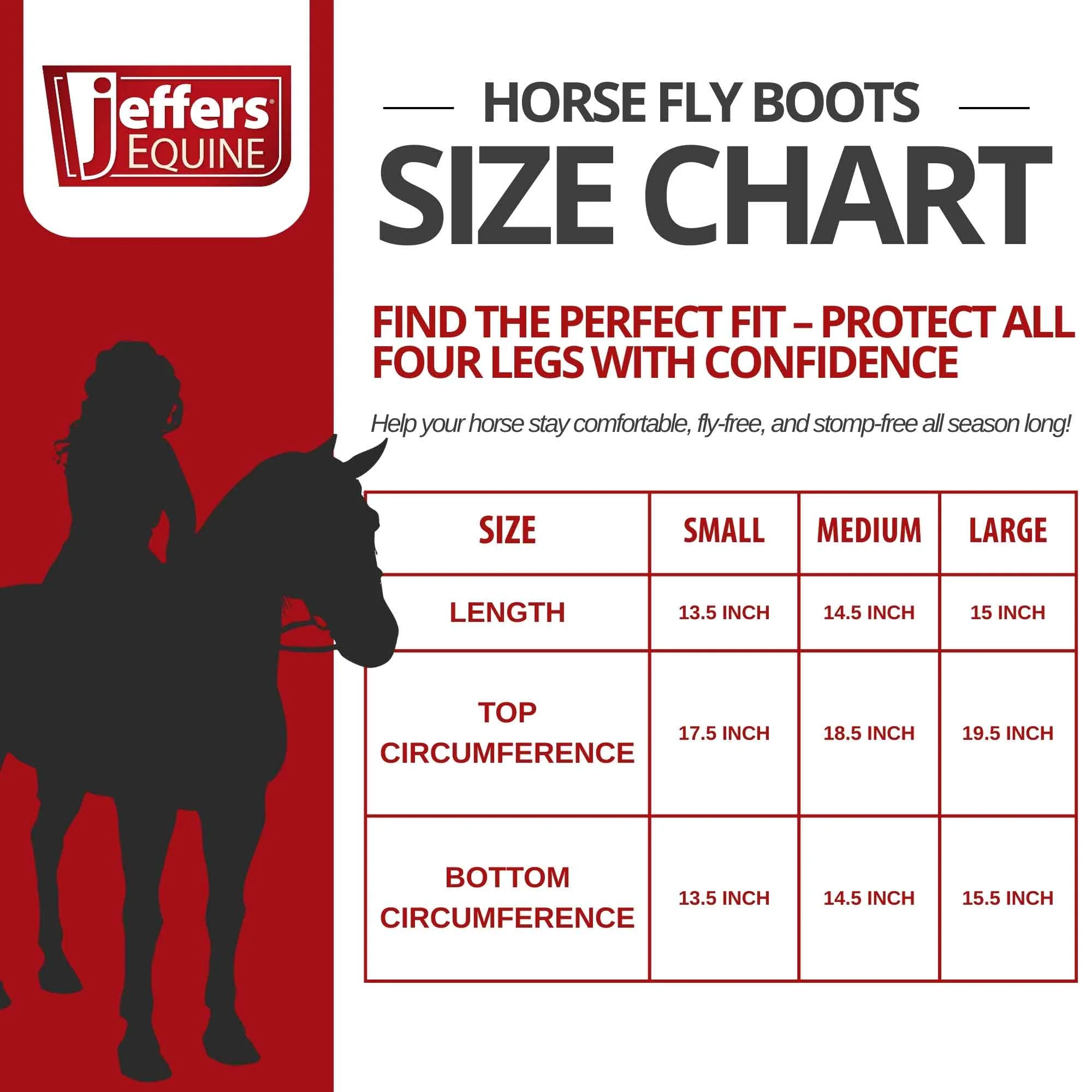 Jeffers Romper Stomper "Stomp-Free" Fly Boots for Horses, 4 pack - Image 3