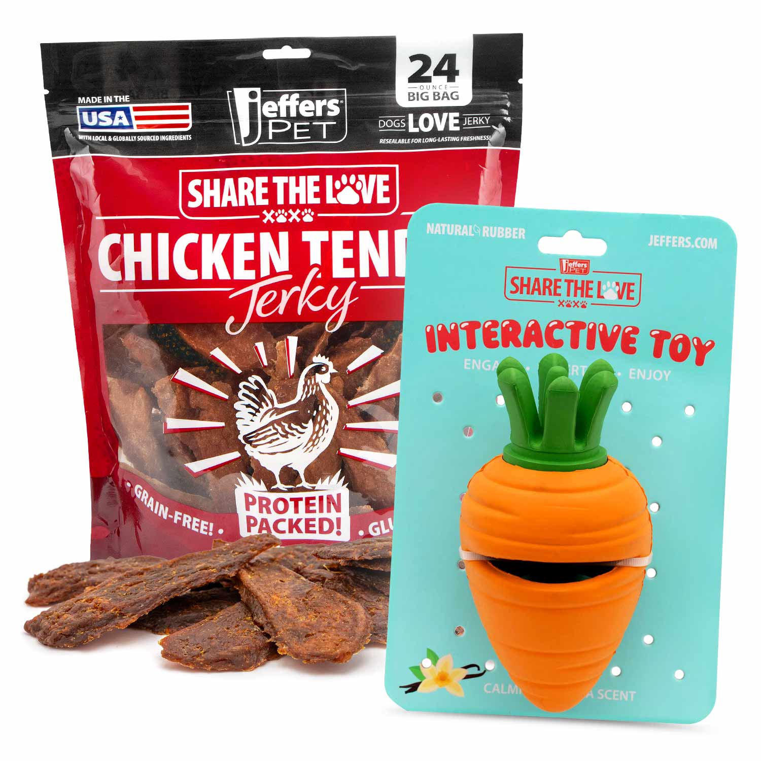 Jeffers Stuffable Dog Chew Toys with Chicken Breast Jerky Treats Kit - Image 5