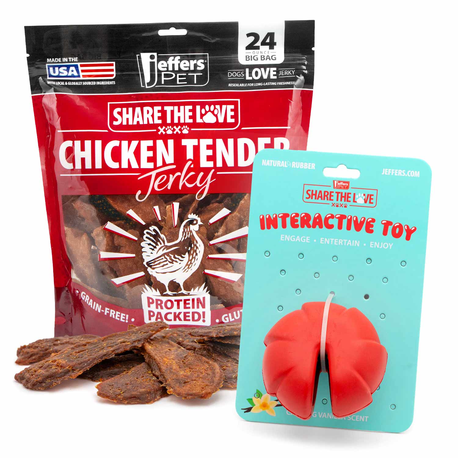 Jeffers Stuffable Dog Chew Toys with Chicken Breast Jerky Treats Kit - Image 8