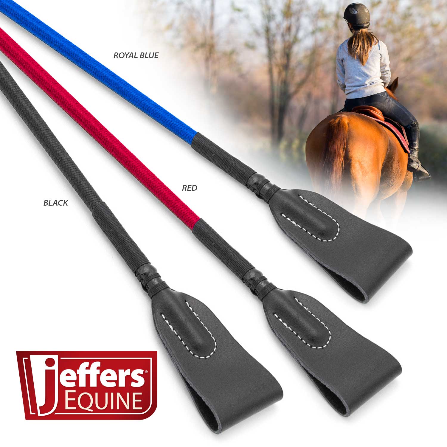 Jeffers Horse Jumping Training Bat, 20" Riding Crop with Wrist Strap - Image 2