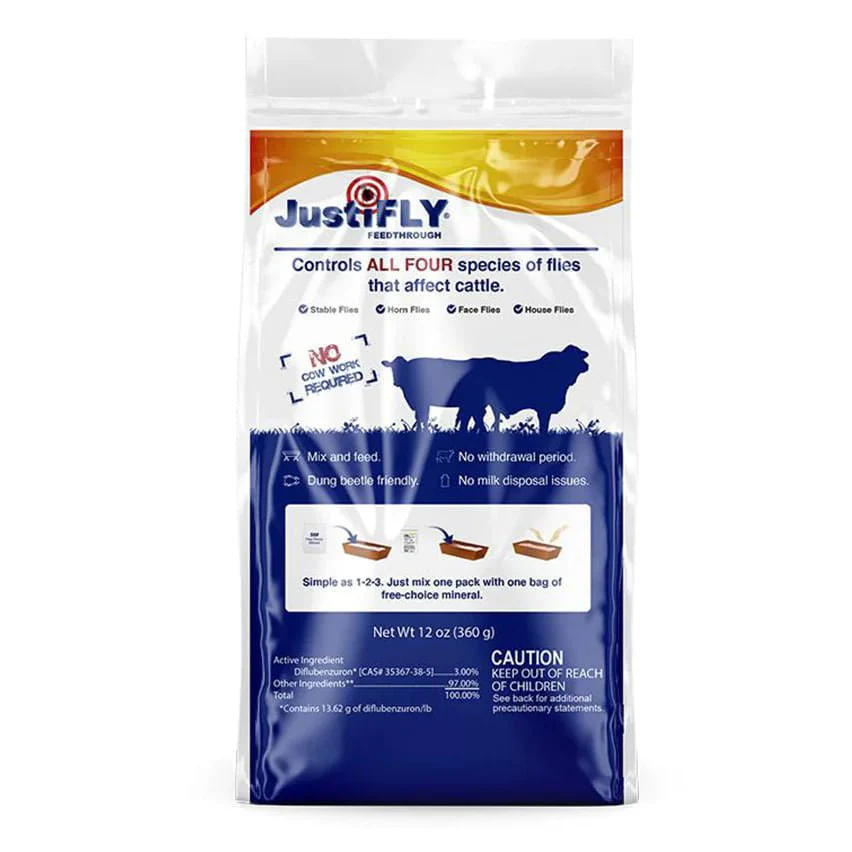 JustiFly 3% Feed-Thru Fly Control with Salt for Cattle - Image 2