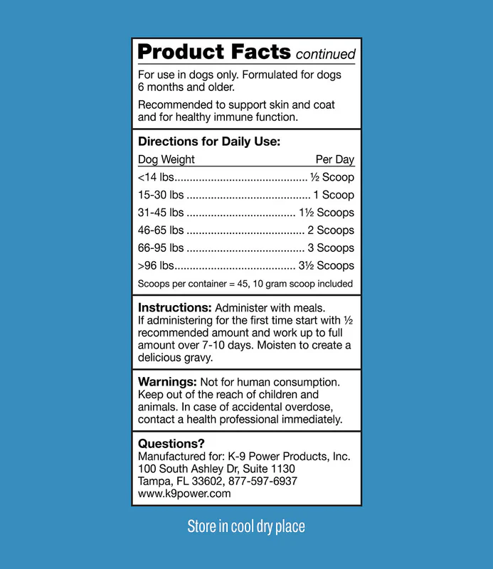 K9 Power Show Stopper Skin & Coat Supplement for Dogs - Image 6