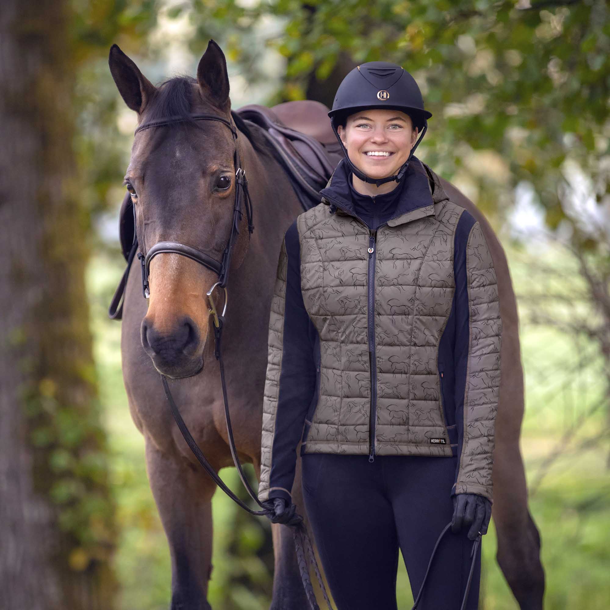 Kerrits Women's Heads Up Winter Whinnies Quilted Riding Jacket - Image 9