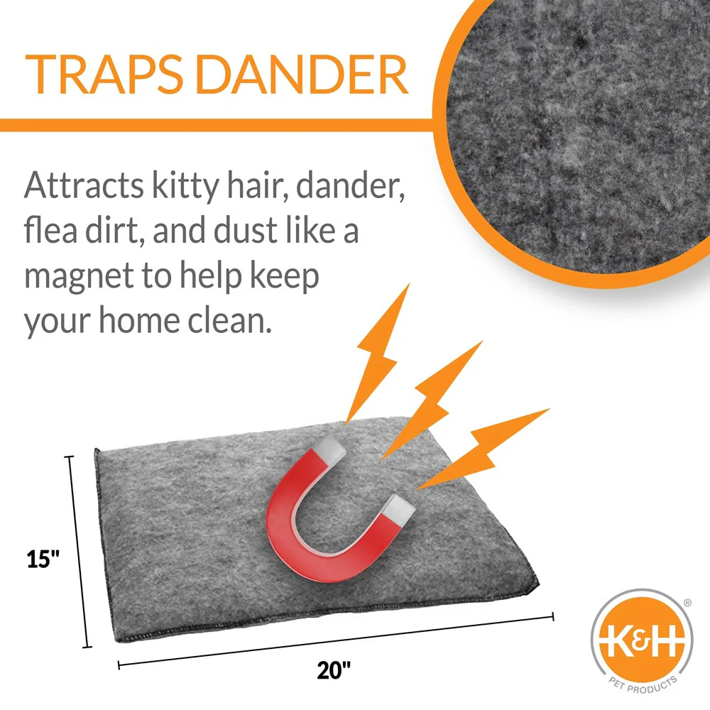 K&H Amazin’ Thermo-Kitty Pad Heated Cat Bed – Indoor Cat Warming Pad with 4-Watt Removable Heater, Machine Washable - Image 2