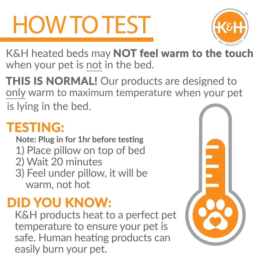K&H Amazin’ Thermo-Kitty Pad Heated Cat Bed – Indoor Cat Warming Pad with 4-Watt Removable Heater, Machine Washable - Image 5