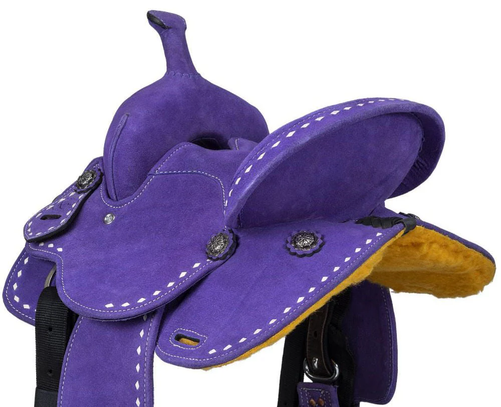 King Series Youth Stratford Suede Barrel Saddle - Image 4