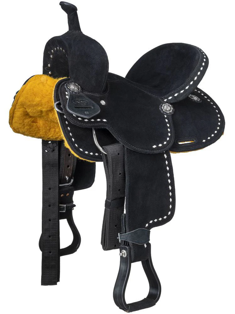 King Series Youth Stratford Suede Barrel Saddle - Image 6