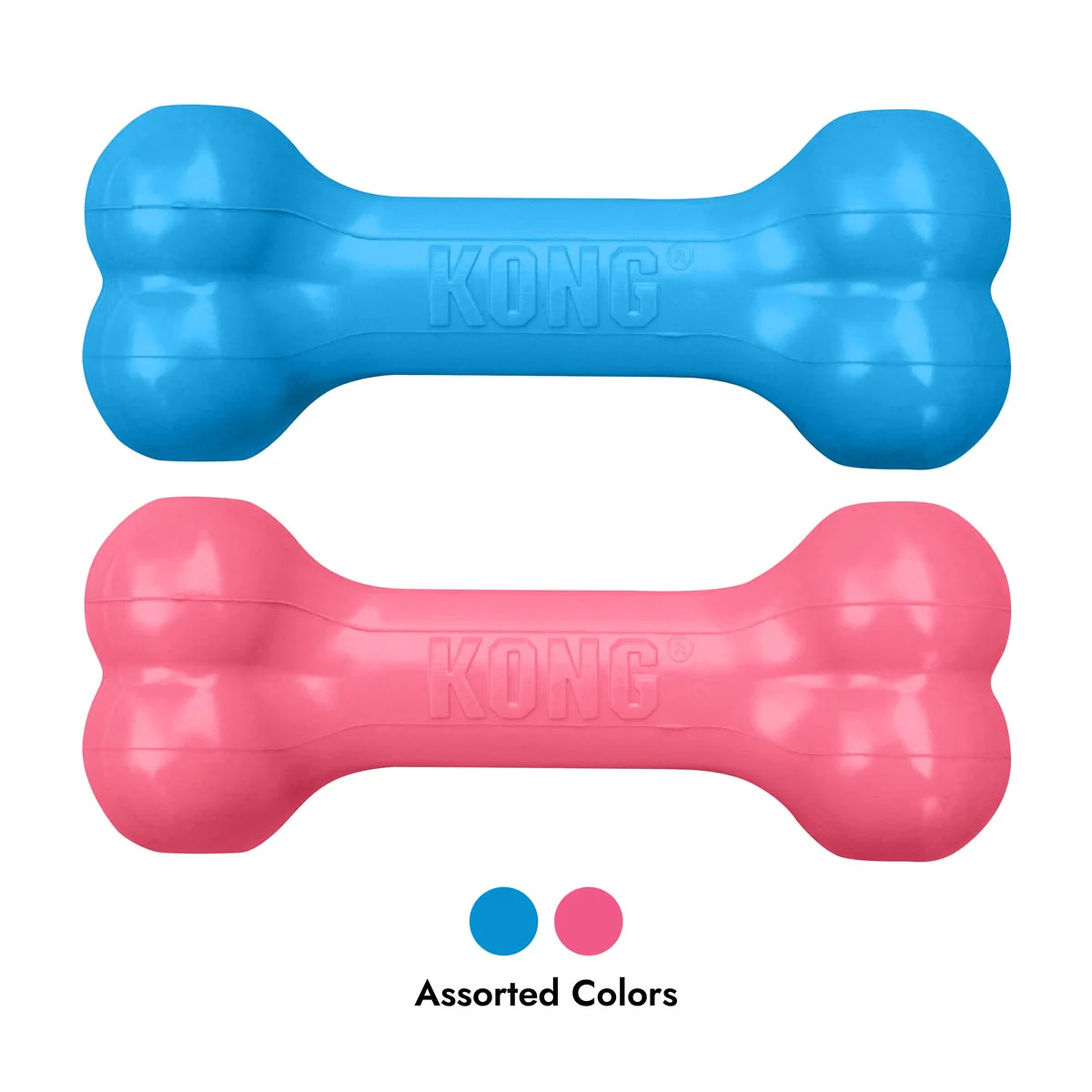 KONG Puppy Goodie Bone Treat Dispensing Dog Chew Toy – Soft Rubber Teething Toy for Puppies - Image 2