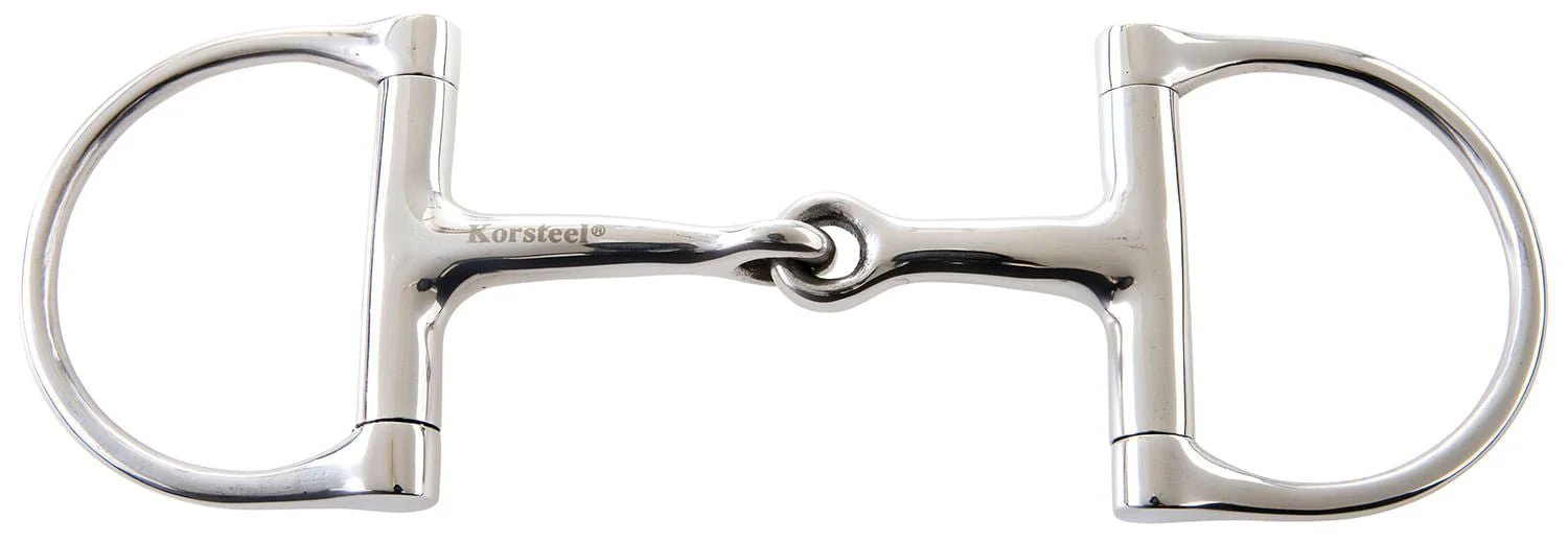 Korsteel Jointed Dee Ring Snaffle Bit, 5" - Image 2