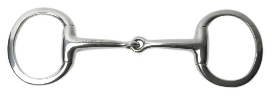 Korsteel Med Weight Solid Mouth Eggbutt Snaffle Bit