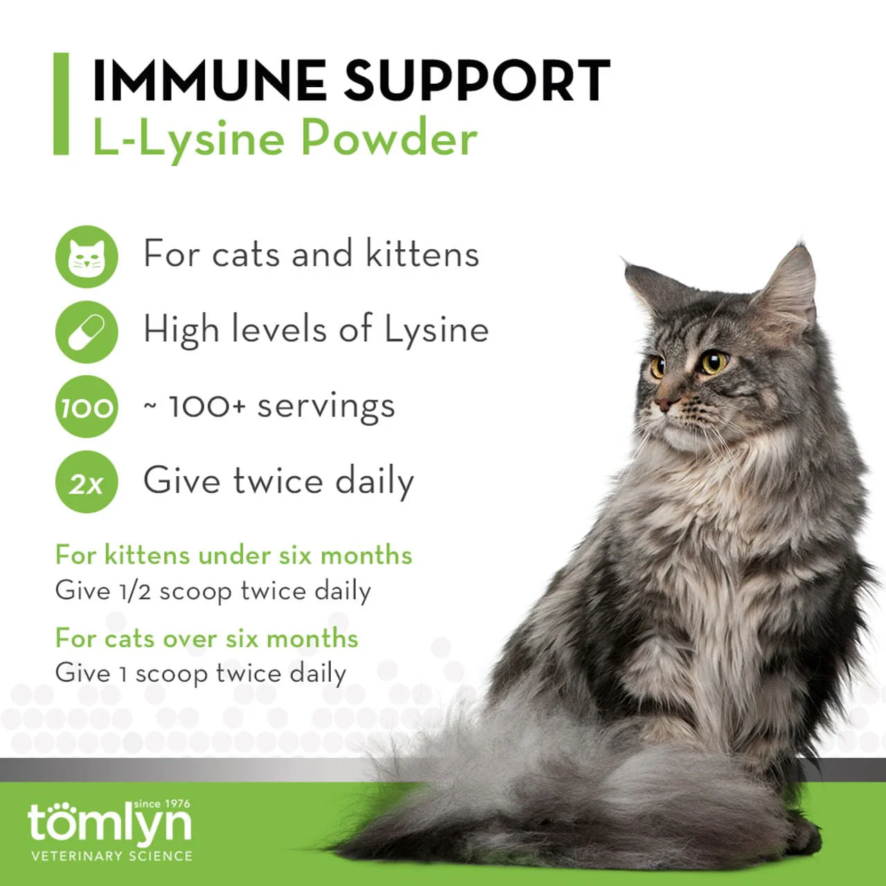 L-Lysine Powder Immune Support Supplement for Cats, 3.5 oz - Image 6