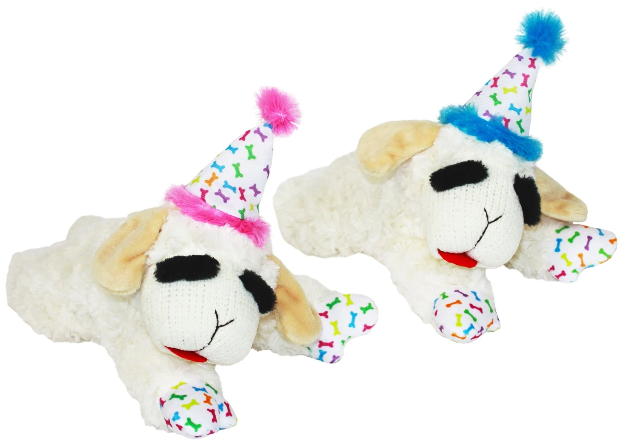 Lamb Chop with Birthday Hat Plush Dog Toy, 10.5"