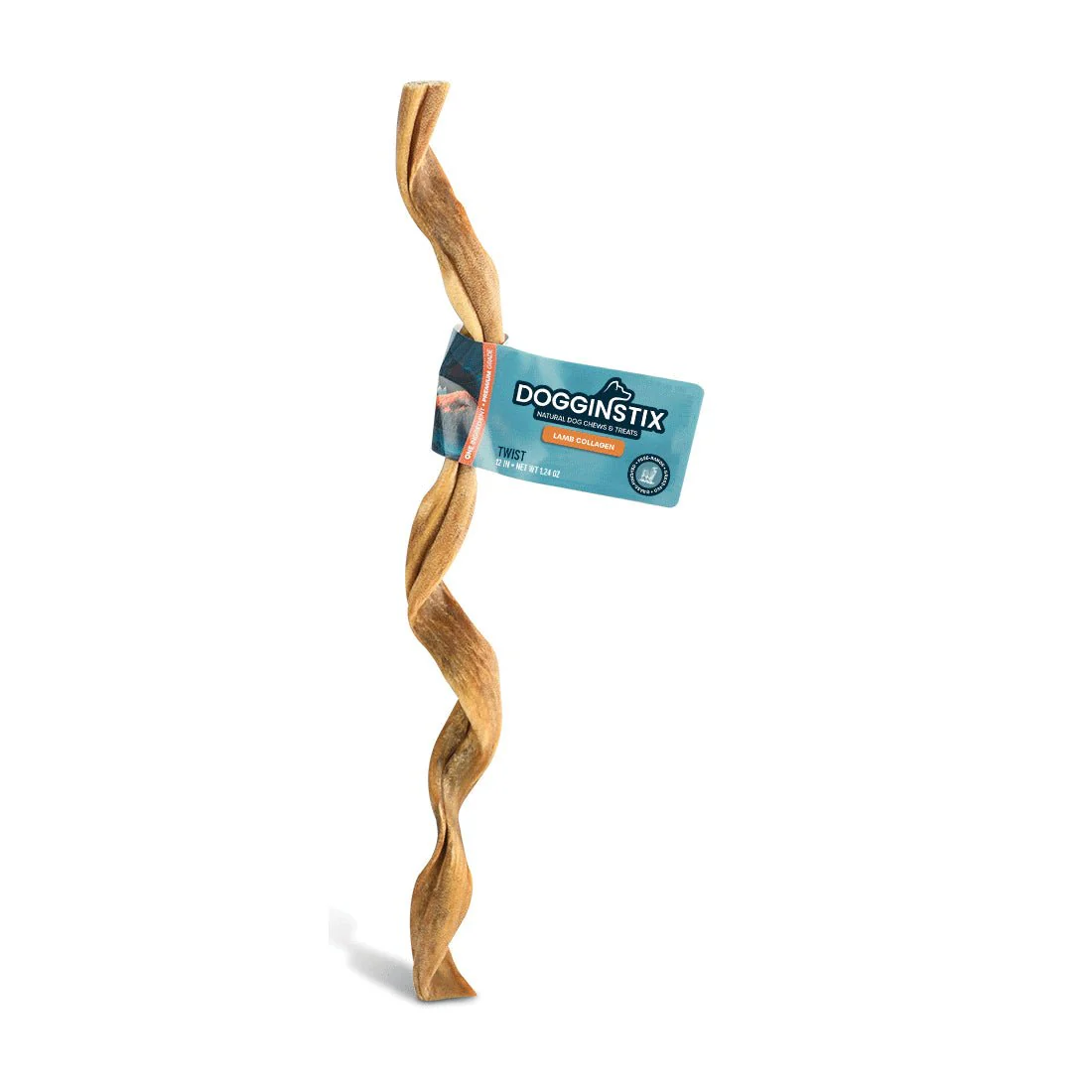 Dogginstix Braided Lamb Collagen Twist Dog Chew – Natural, Odor Free, Long Lasting