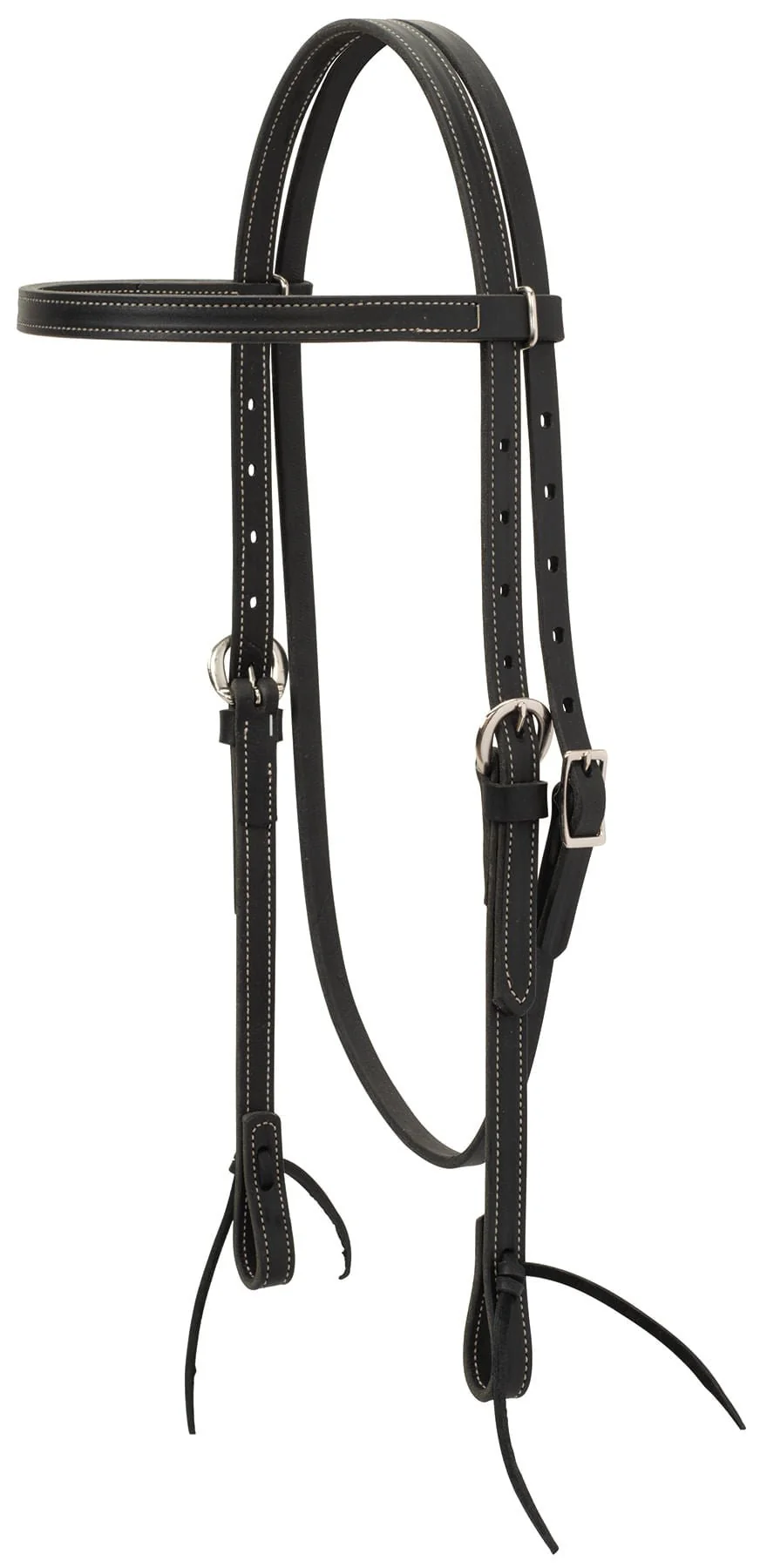 Black Latigo Leather Browband Headstall