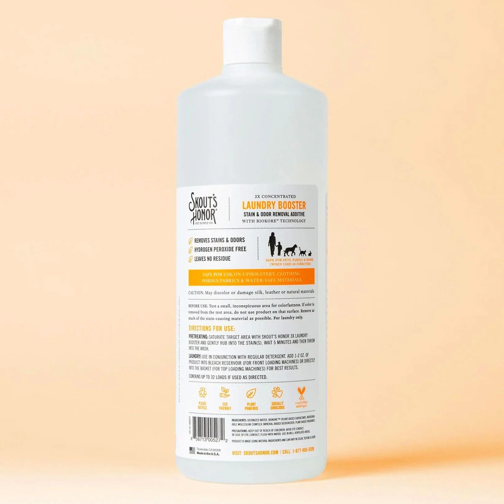 Laundry Booster, Stain & Odor Removal Additive, 32 oz - Image 2