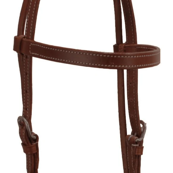 Buffalo Leather of the Rockies Plain Leather Browband Headstall - Image 3