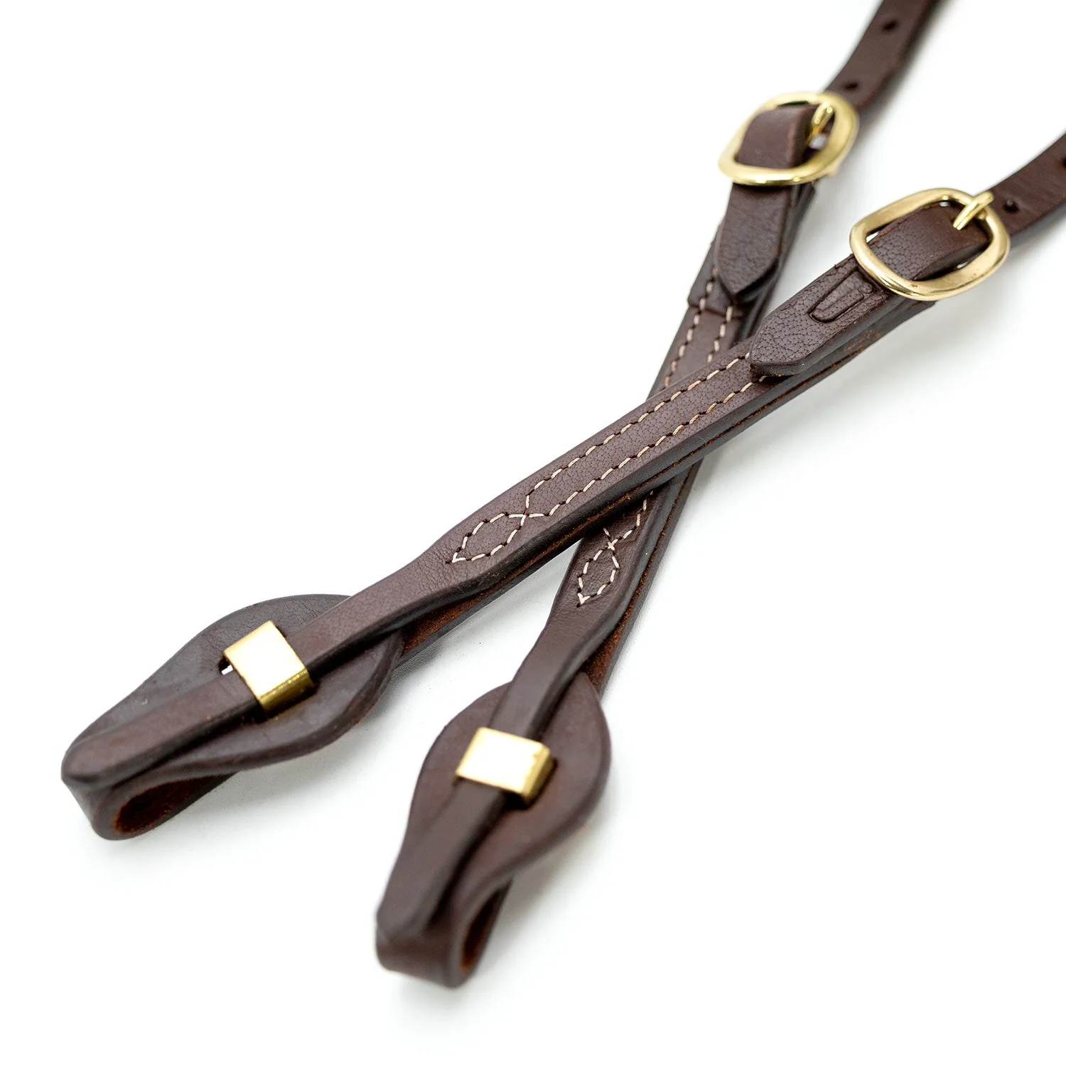 Jeffers LuxeLeather Heavy Oiled Sliding Ear Headstall with Quick Change Bit Ends for Horses - Image 2