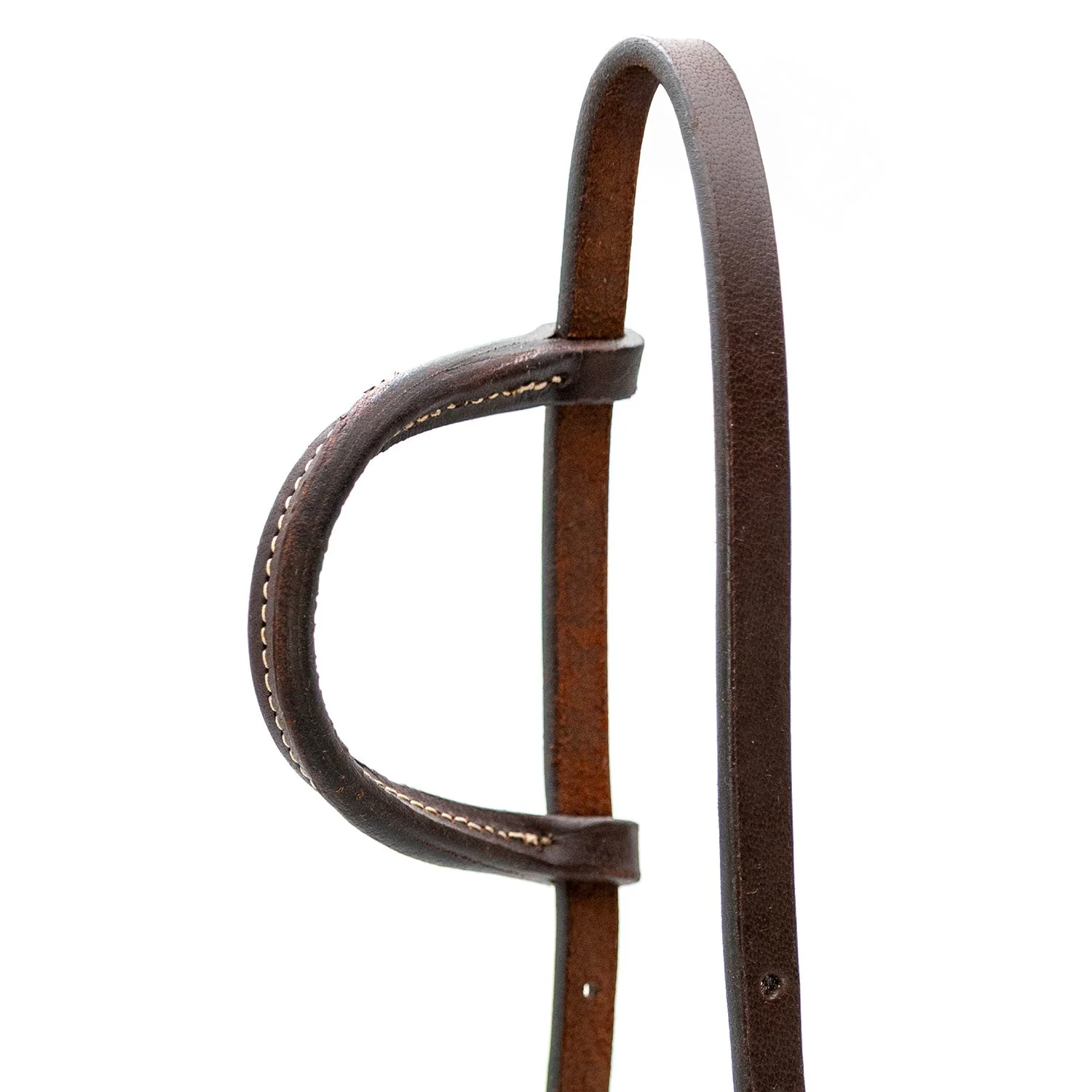 Jeffers LuxeLeather Heavy Oiled Sliding Ear Headstall with Quick Change Bit Ends for Horses - Image 3