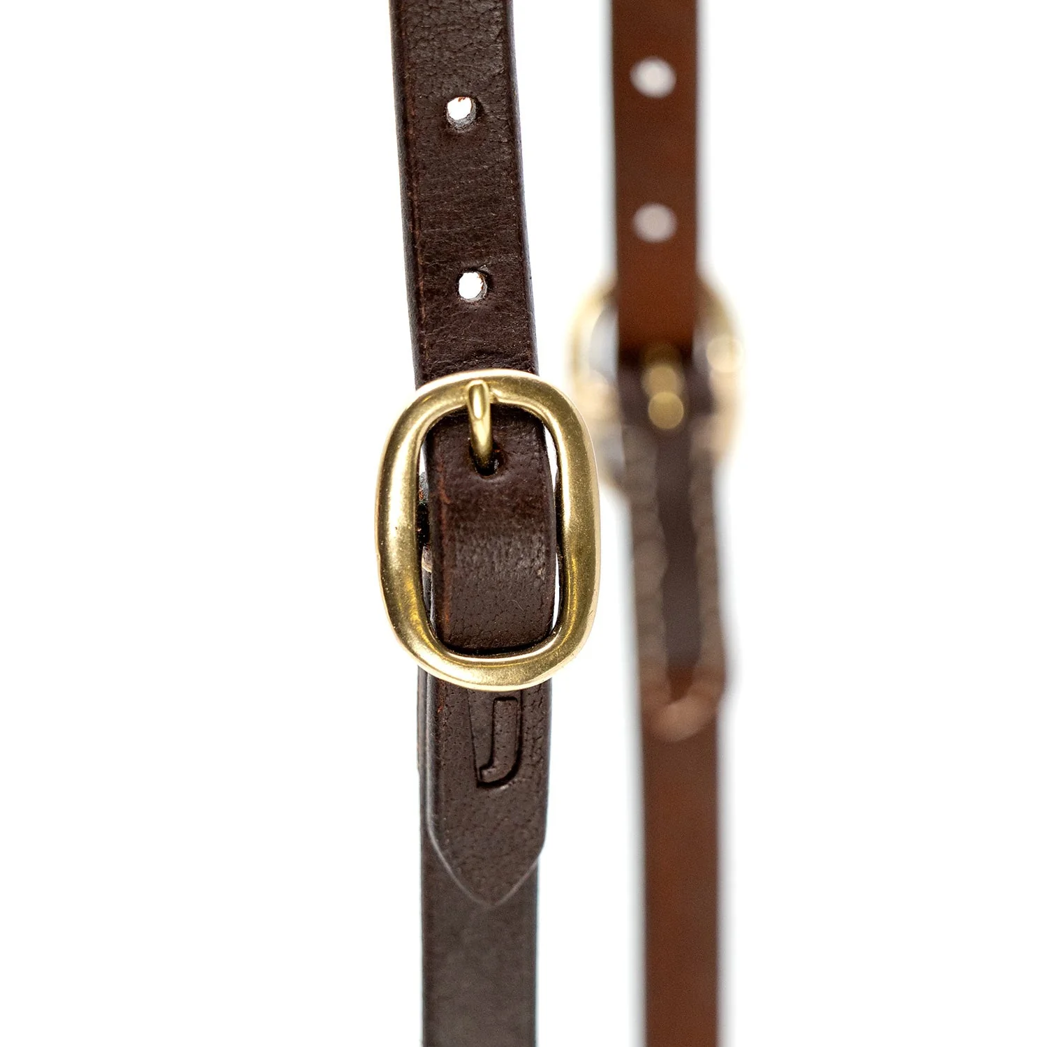 Jeffers LuxeLeather Heavy Oiled Sliding Ear Headstall with Water Tie Bit Ends for Horses - Image 4