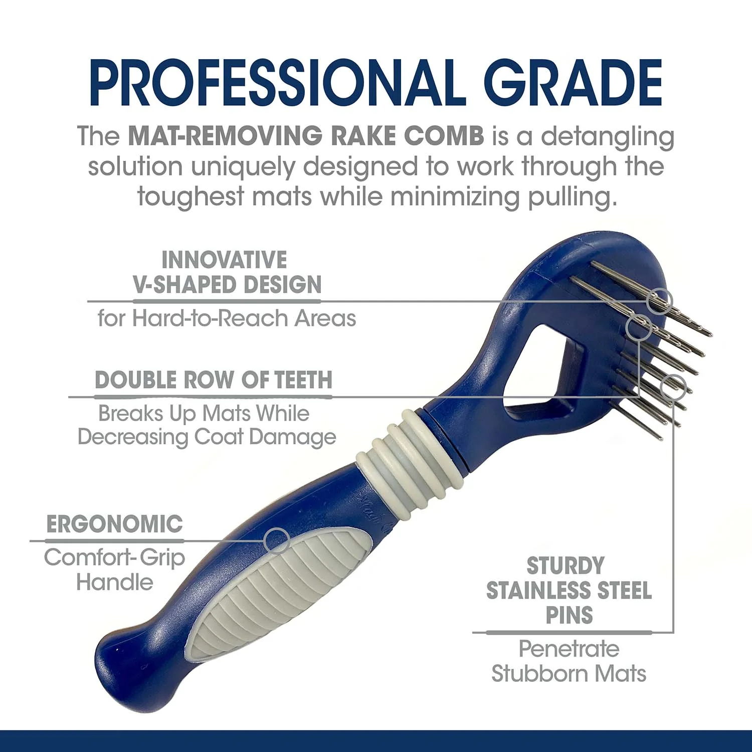 Magic Coat Professional Series Mat Removing Rake - Image 3