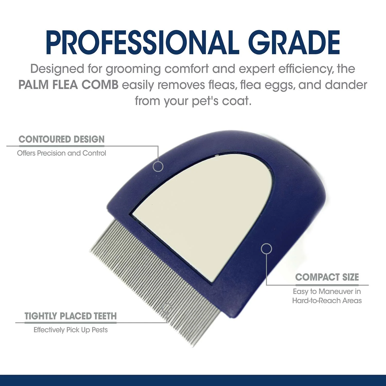 Magic Coat Professional Series Palm Flea Comb - Image 3