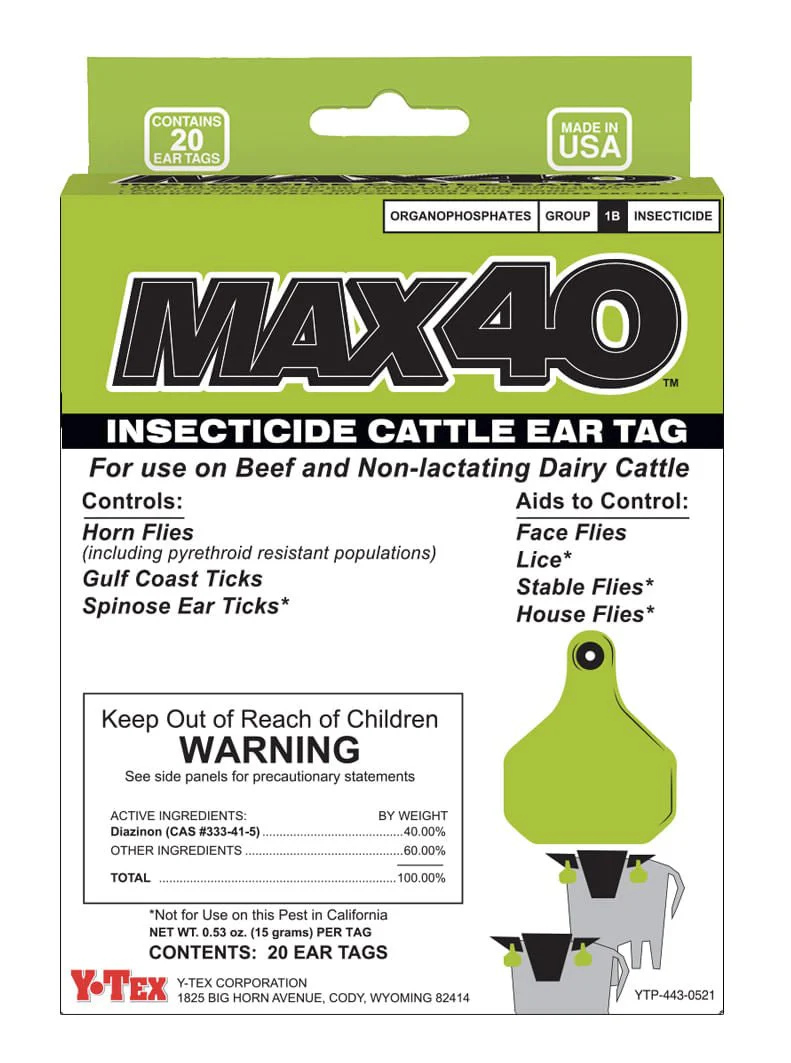 Y-Tex Max 40 Insecticide Cattle Ear Tag, 20 Pack - Image 5