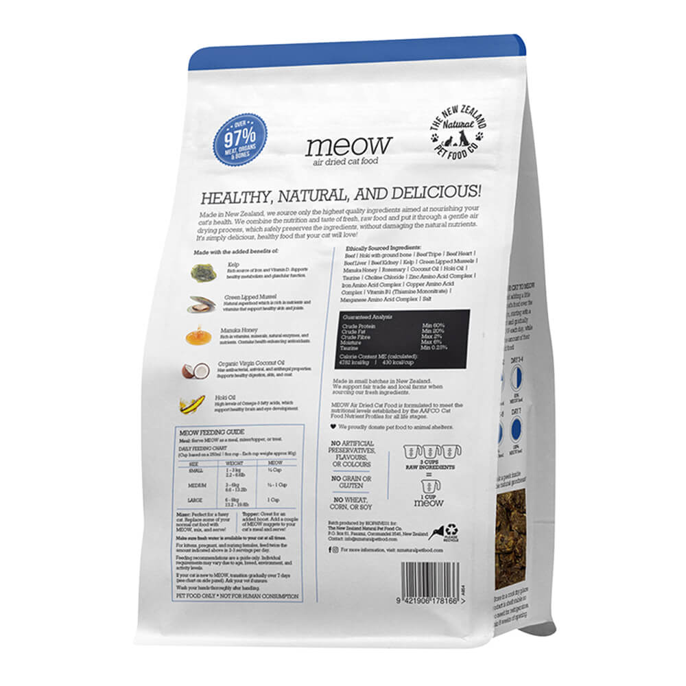 Meow Beef & Hoki Air Dried Food, 26.5 oz - Image 2