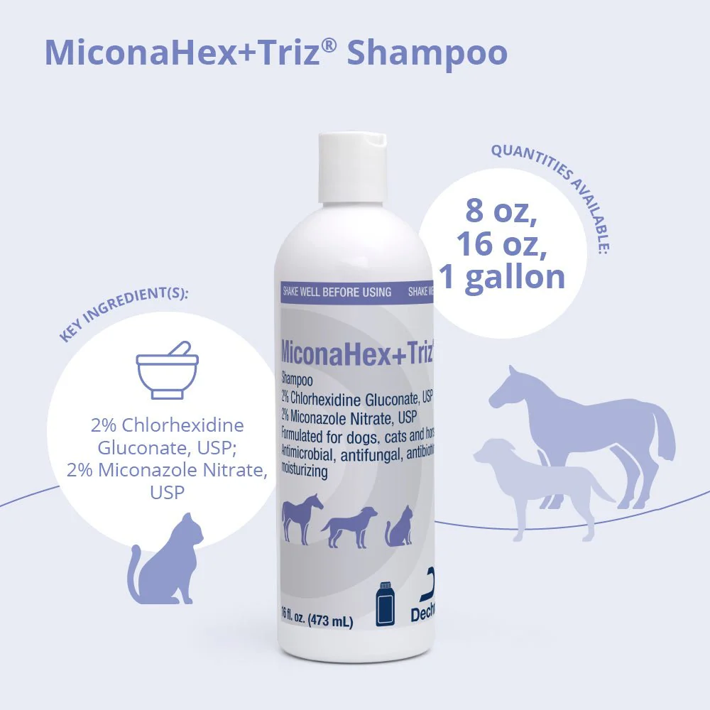 MiconaHex+Triz Medicated Antifungal & Antibacterial Shampoo for Dogs, Cats & Horses - Image 8