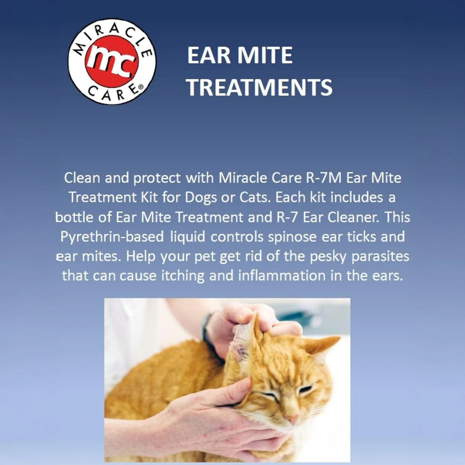 Miracle Care R-7 Ear Mite Treatment Kit for Dogs & Cats - Image 3