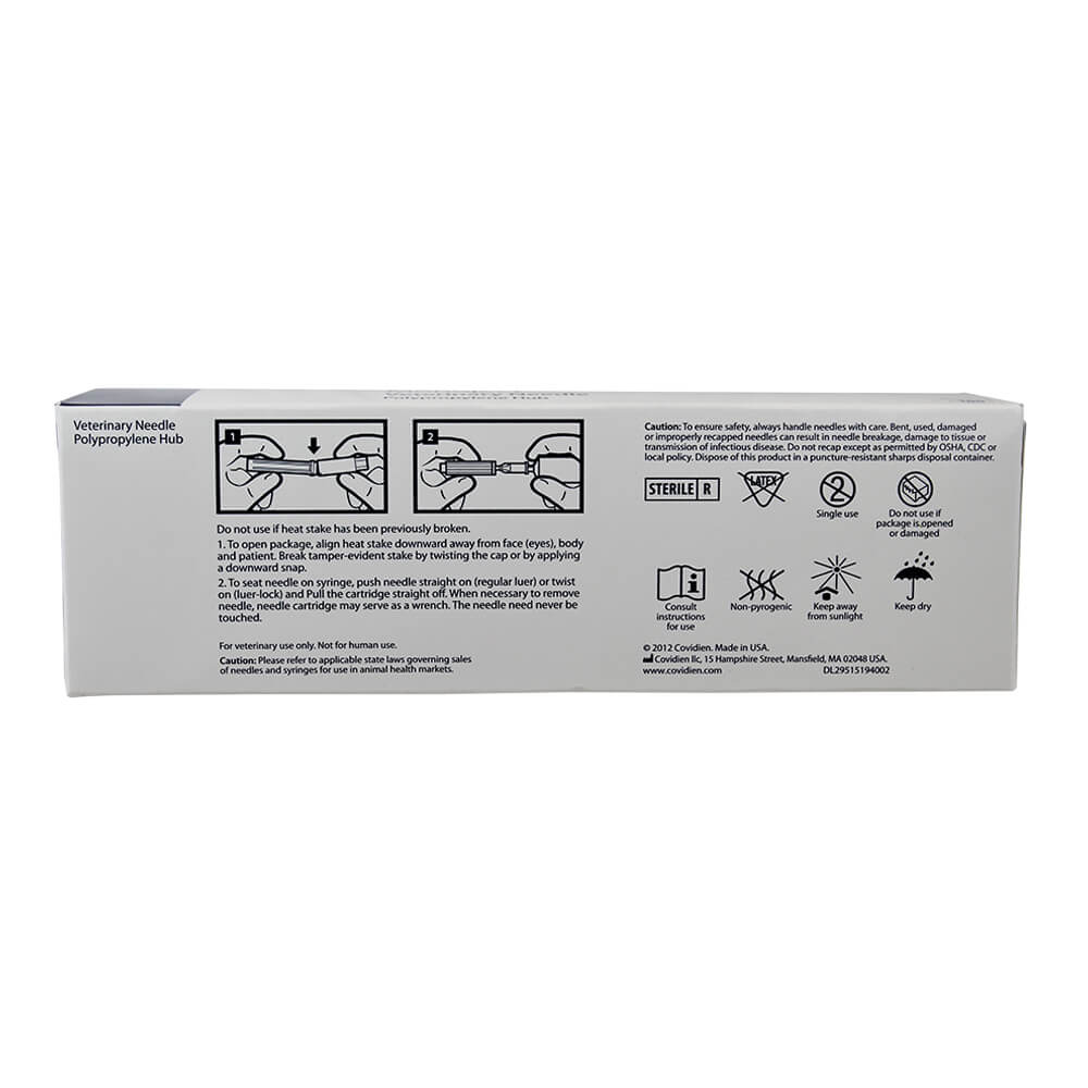 Monoject Needle, Polypropylene Hub, 100 Count - Image 2