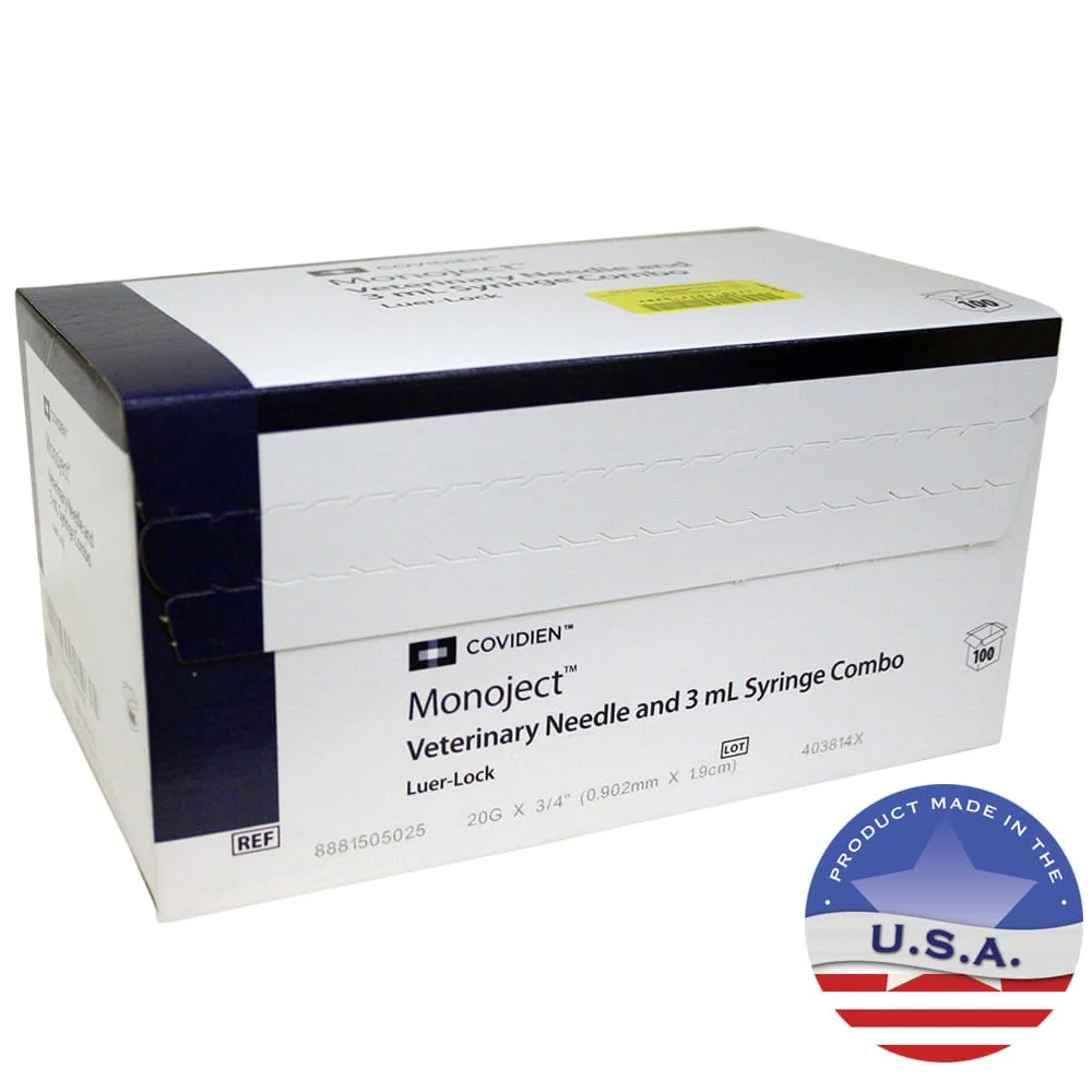 Monoject Luer-Lock (LL) Syringe with Needle Combo - Image 5