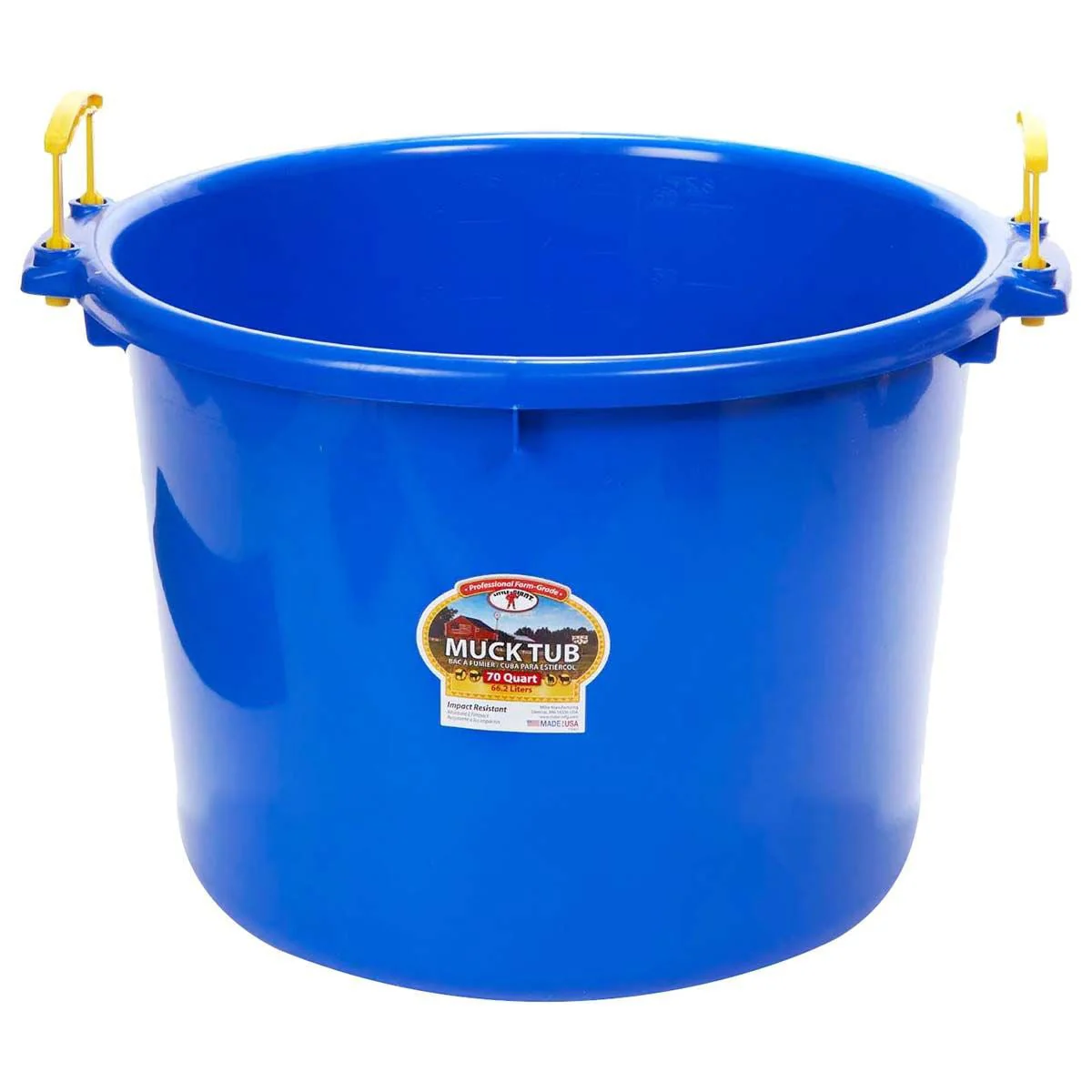 Little Giant Muck Tub – 40 & 70 Quart Heavy Duty Muck Bucket with Plastic Handles - Image 3