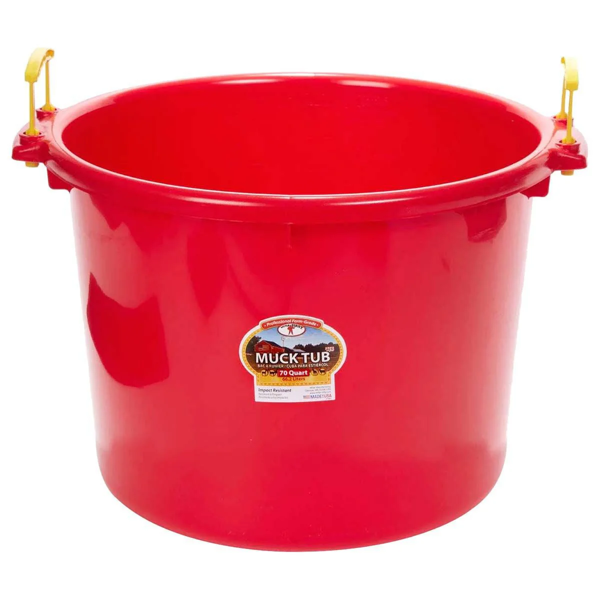 Little Giant Muck Tub – 40 & 70 Quart Heavy Duty Muck Bucket with Plastic Handles - Image 4