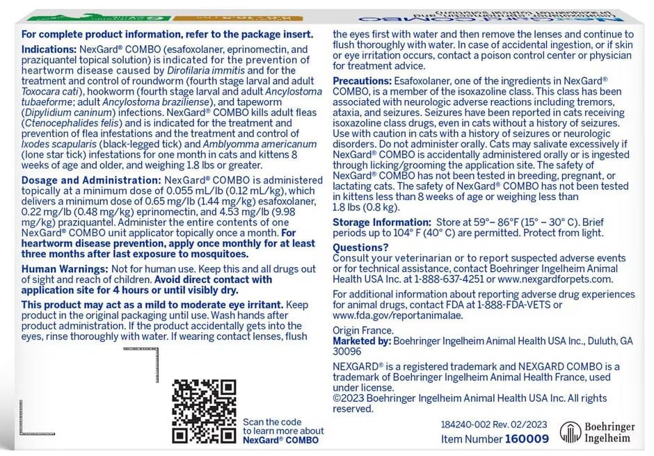 Rx Nexgard Combo Topical for Cats - Image 37