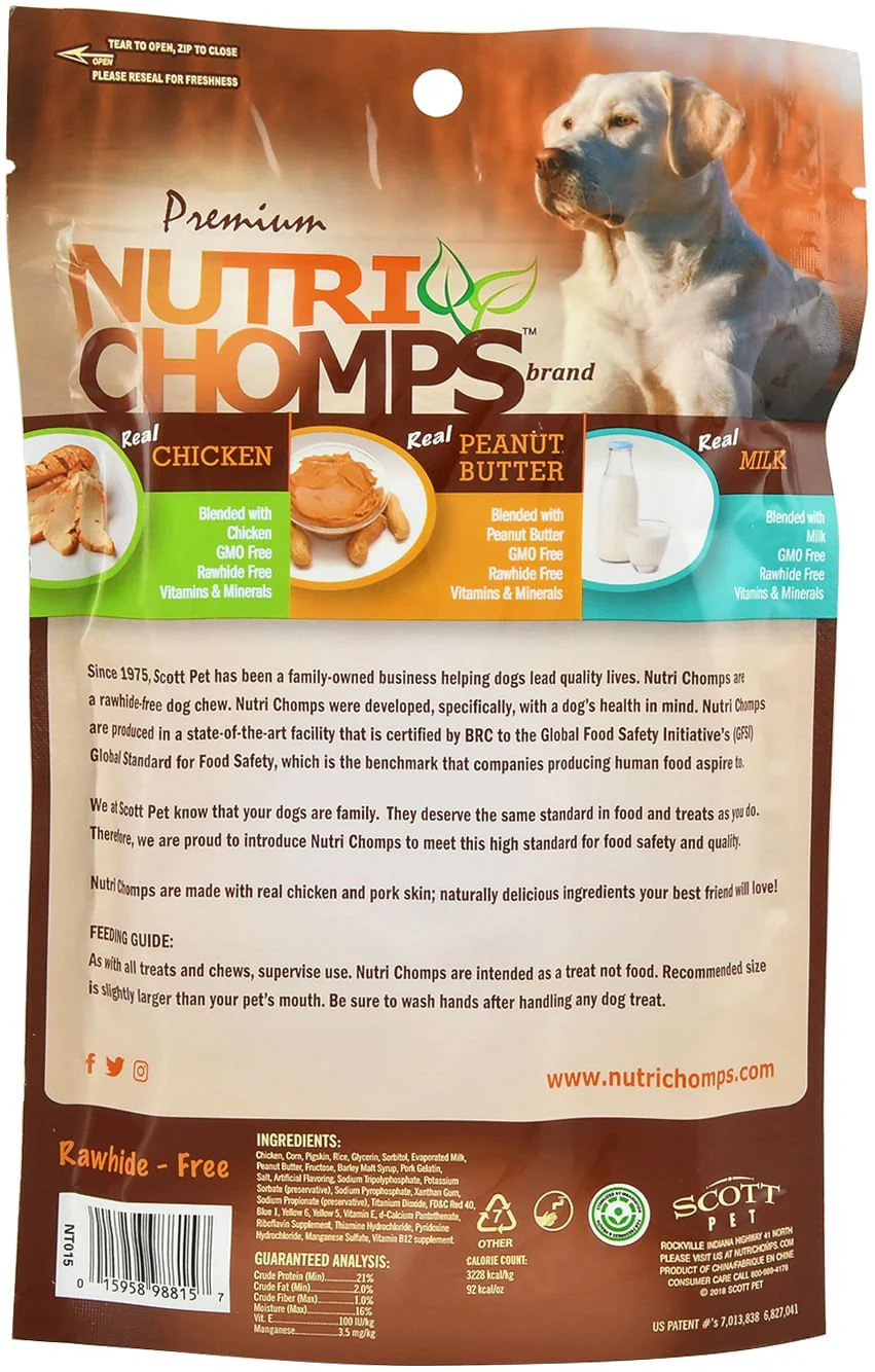 NutriChomps Rawhide-Free Dog Chews – Chicken, Milk, Peanut Butter & Mixed Flavor Braids – High Protein, Dental Health Treats for Small, Medium & Large Dogs - Image 12