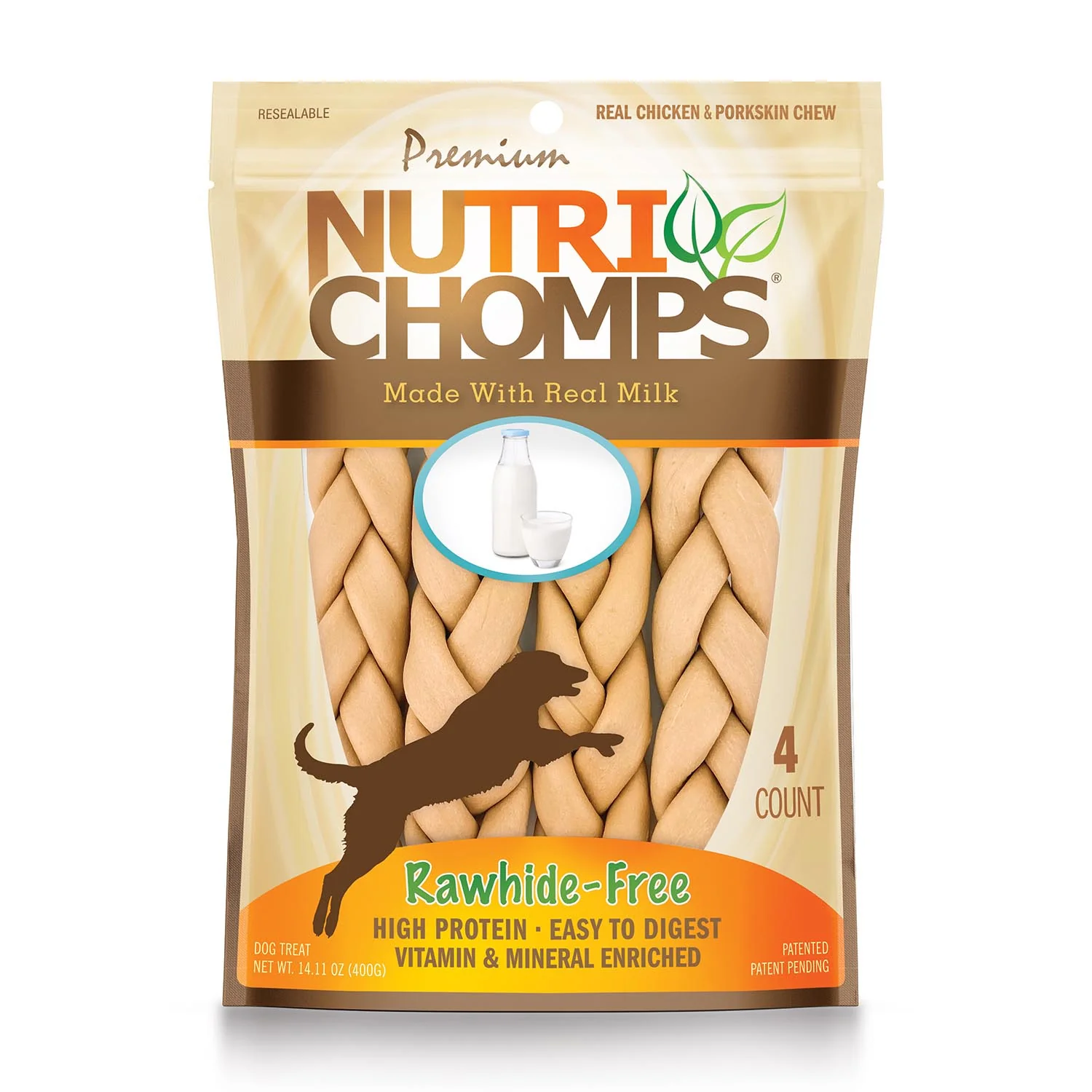 NutriChomps Rawhide-Free Dog Chews – Chicken, Milk, Peanut Butter & Mixed Flavor Braids – High Protein, Dental Health Treats for Small, Medium & Large Dogs - Image 5