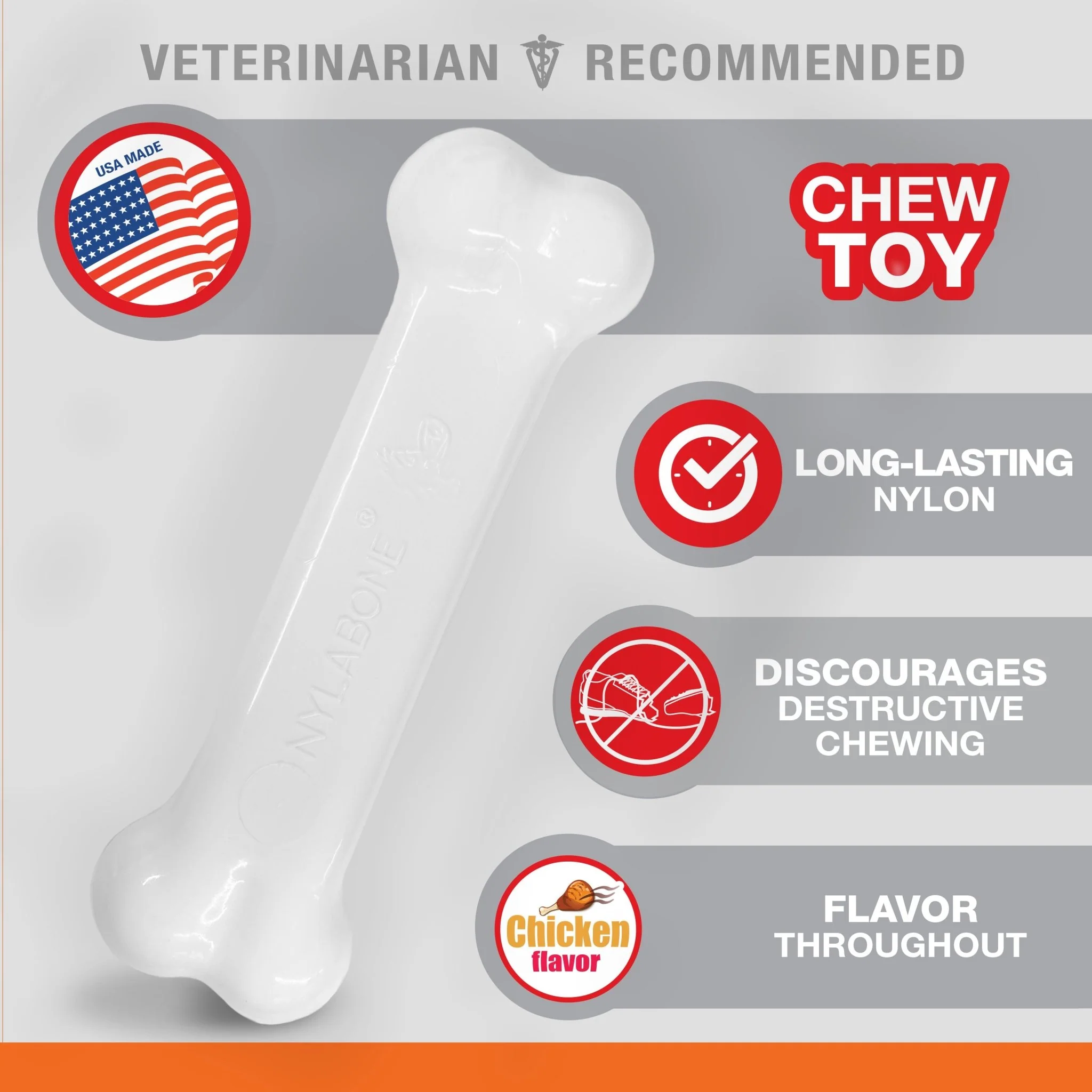 Nylabone Original Bone Dura Chew Power Chew Dog Toy - Image 5