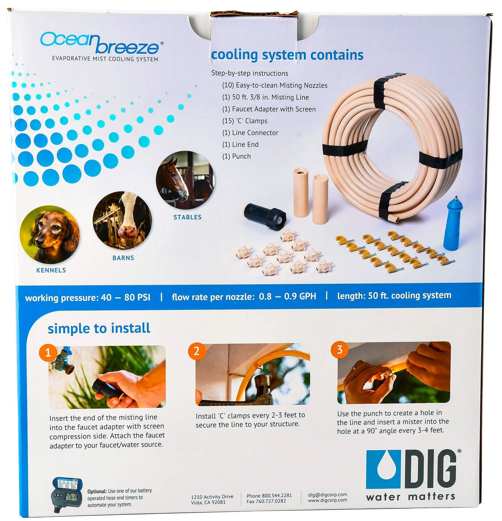 Ocean Breeze Evaporative Cooling System for Stables, Barns, and Kennels - Image 2